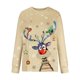 thumbnail image 4 of Pntutb Camisas para mujer Blusa regular estampada con cuello redondo y manga larga con estampado navideño Pntutb Pntutb-1104, 4 of 4