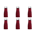 thumbnail image 1 of Kuymtek Delantal Halter Con Bolsillos Remolque Delantal Poliéster Ropa Camarero (Rojo), 1 of 7