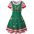 thumbnail image 3 of Disfraces de cosplay navideños para mujer, vestido vintage para fiesta navideña, ropa con estampado de copos de nieve, vestido de línea A para mujer, 3 of 5