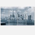 thumbnail image 2 of Panorama du Bas Manhattan Noir et Blanc - Impression sur Toile de Paysage Urbain, 2 of 3