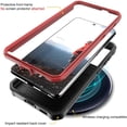thumbnail image 3 of ArmadilloTek Vanguard Compatible with Samsung Galaxy S21 Case, Military Grade Full-Body Rugged with Built-in Kickstand [Screenless Version] - Red, 3 of 4