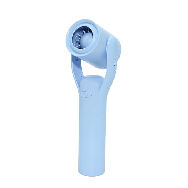 Handheld Portable Fan Microphone Shape High Speed Usb Rechargeable Fan in Blue