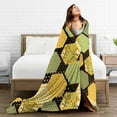 thumbnail image 5 of Kll Fleece Blanket Plush Throw Blanket Bee Honey,Soft Fuzzy Cozy Flannel Blanket For Couch Sofa Bed.(80"X60"), 5 of 9