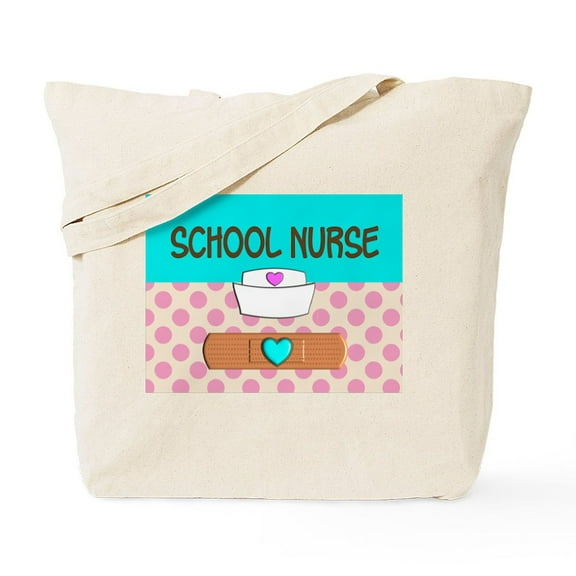 CafePress - School Nurse 2 Tote Bag - Unisex Canvas Tote Bag, Beige, 1-Piece