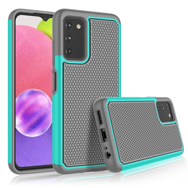 for Samsung Galaxy A03s Case Shockproof: Dual Layer Protective Heavy ...