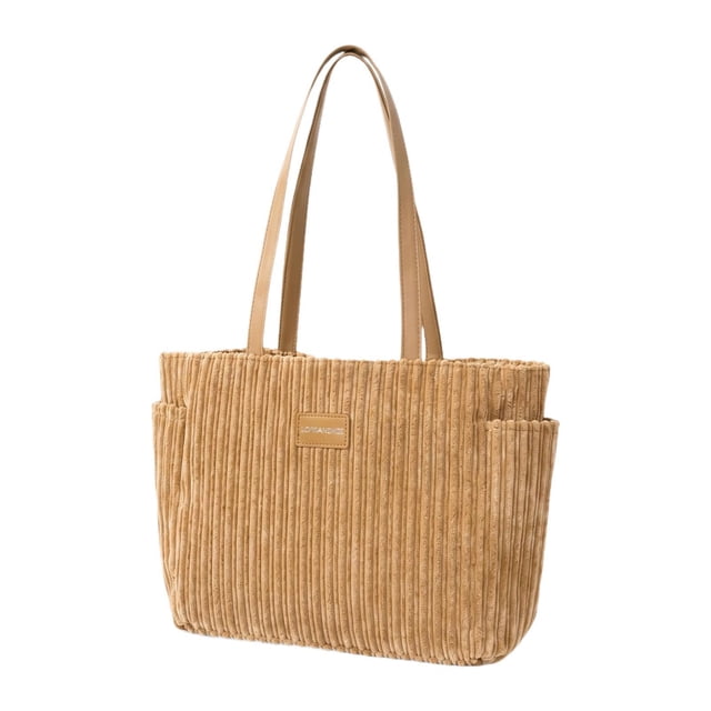Bolso tote para mujer, multiusos, regalo, bolso de mano informal para el trabajo, playa, las y los viajes. Caqui