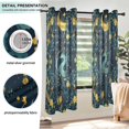 thumbnail image 3 of Yayeee Window Curtains Light Filtering 63"x42" Grommet Panel Pair Home Living Room Decor, Green Dragon Flowers, 3 of 7