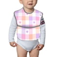 thumbnail image 6 of Bingfone Mess-Proof Baby Bib - Waterproof Bib For Baby Boy Or Girl With Food Catcher Pocket, Unisex-Heart Buffalo Plaid, 6 of 8