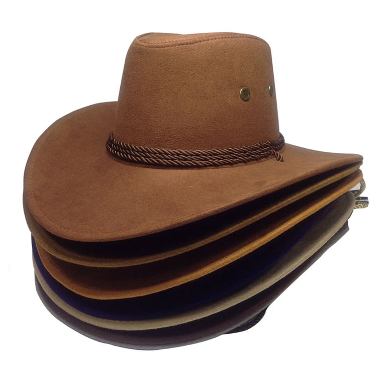 Sunjoy Tech Cowboy Hat, Faux Felt Western Fedora, Wide Brim 