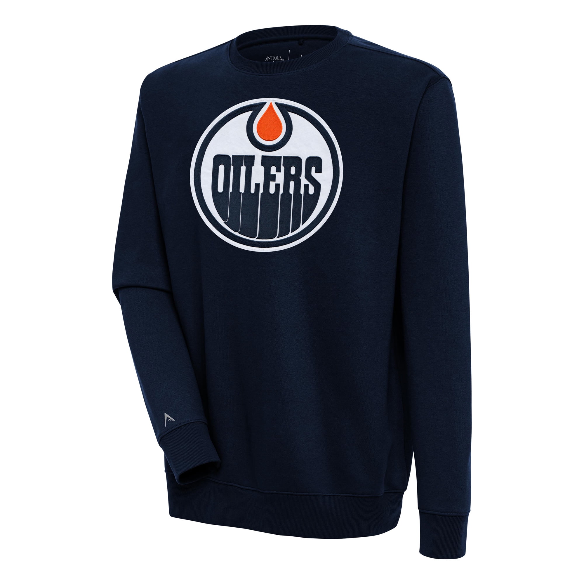 Men's Antigua Navy Edmonton Oilers Victory Pullover Sweatshirt