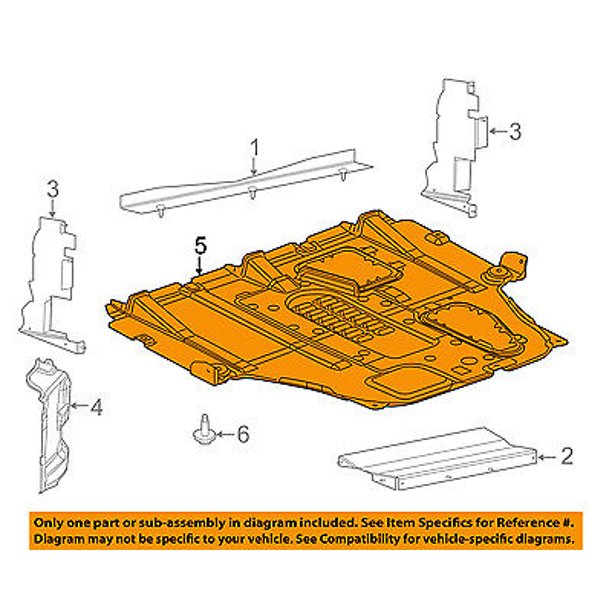 CHRYSLER OEM 15-16 200 Splash Shield-Underbody Under Engine Cover 68146985AB