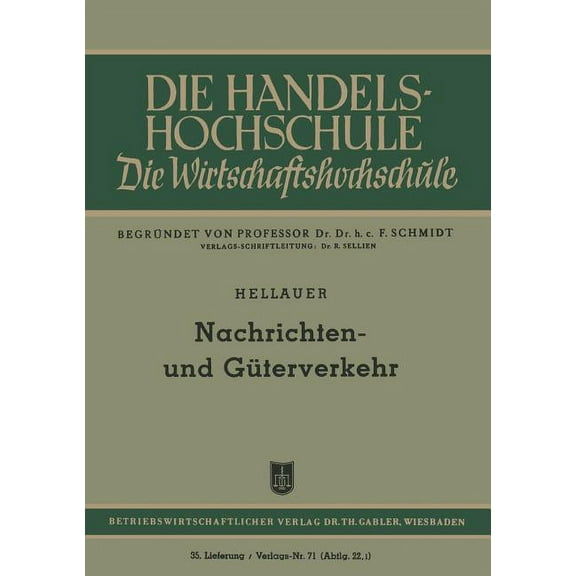 Nachrichten- Und Güterverkehr, (Paperback)