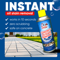 thumbnail image 2 of Oil Spots Gone - Stain Remover Spray for Concrete, Pavers - Fact-Acting Driveways Cleaner with Microfiber Cloth, 6.5 fl oz, 2 of 7