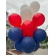thumbnail image 4 of Globos de fiesta JODIDI, 100 unidades, 30 cm, azul marino, rojo y blanco, 4 of 5