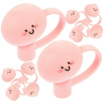LEORX 8Pcs Silicone Straw Protector Covers Pink Straw Caps for Tumblers
