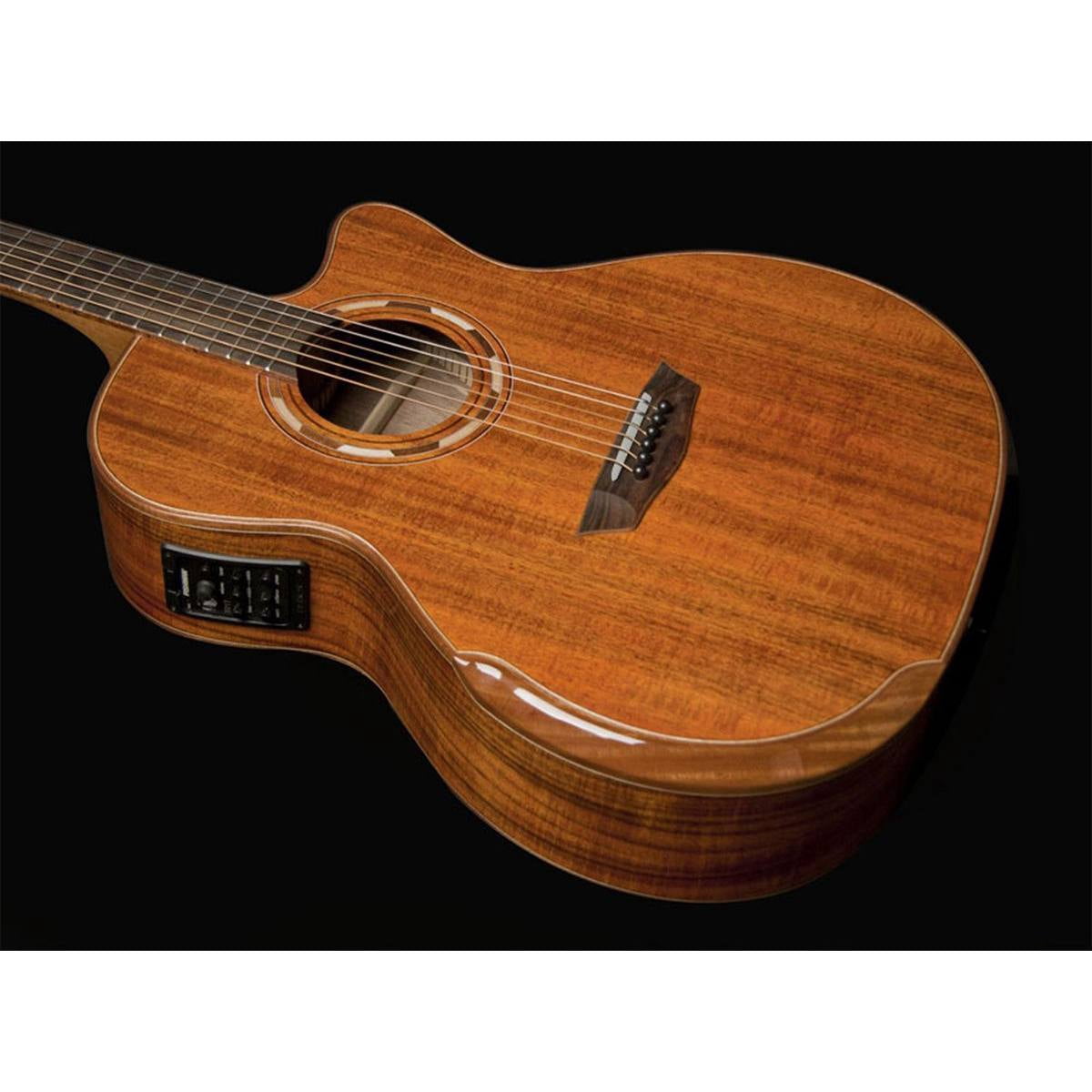 Washburn Comfort Deluxe 55 Series Grand Auditorium Acoustic Electric Guitar Koa
