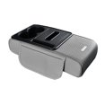 thumbnail image 2 of davian Car Armrest Pad Center Console Box Tissue Holder PU Leather Comfortable Sponge Padding Multifunctional Storage Organizer with Phone Slot Easy Installa gray, 2 of 8