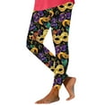 thumbnail image 3 of Meichang High Waist Leggings for Women Mardi Gras Mask Print Yoga Pants Stretchy Carnival Party Leggings Running Gym Workout Leggings, 3 of 7