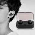thumbnail image 4 of Auriculares Bluetooth portátiles auriculares Bluetooth inalámbricos negros auriculares Bluetooth deportivos mini estuche de carga portátil adecuado para andar en bicicleta y, 4 of 8