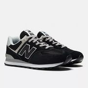 New Balance ML574EVB: Men's 574 Core Sneaker, BLACK/WHITE