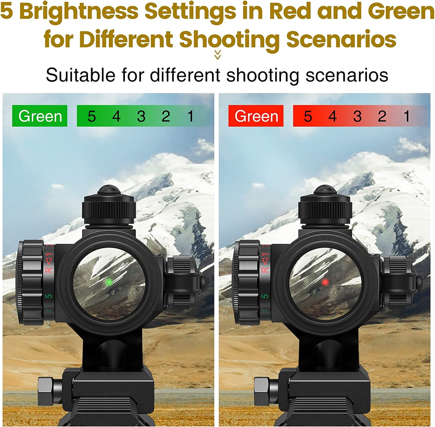 CVLIFE Red Dot Sight Scope for Hunting for 20mm Cantilever Mount for Hunting
