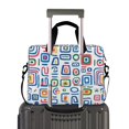thumbnail image 2 of FORMRS 16" Laptop Bag Carrying Sleeve Case with Handle Travel Shoulder Briefcase, Blue Retro Pattern, 2 of 8
