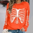thumbnail image 5 of POIUYTR Women Halloween Fleece Sweatshirts, Spooky Holiday Pullover Tops, Trendy Cozy Print Sweatshirt, 5 of 5