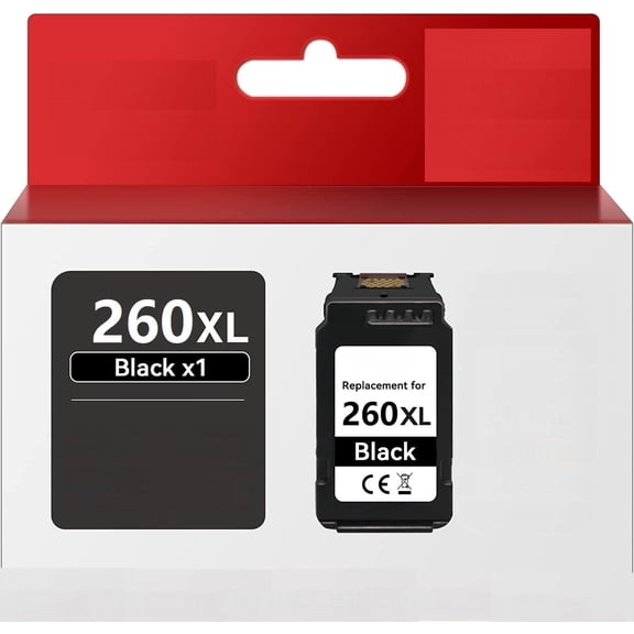 PG-260 XL Ink Cartridges Replacement for 260XL PG-260 XL Black Work with TS5320 TS6420 TR7020 All in One Wireless Printer (1 Black)