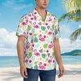 thumbnail image 5 of Xecao Cute Flamingo print Hawaiian shirt - a stylish short-sleeve button-down for men, perfect for casual beach and tropical outings., 5 of 9