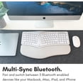 thumbnail image 2 of Macally Bluetooth Ergonomic Keyboard, Wireless Split Keyboard, Carpal Tunnel Comfort, Ergo Rechargeable Split Wrist Key board - Backlit 100 Key Layout, 2 of 9