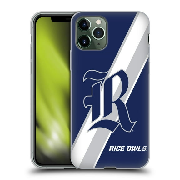 Head Case Designs Officially Licensed Rice University Rice University Stripes Soft Gel Case Compatible with Apple iPhone 11 Pro