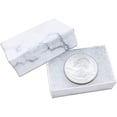 thumbnail image 4 of TheDisplayGuys 25-Pack #10 Cotton Filled Cardboard Paper Jewelry Box Gift Case - Marble White (1 15/16" x 1 1/4" x 11/16"), 4 of 8