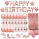 thumbnail image 1 of Kit de globos de oro rosa para cumpleaños, 34 unidades, lámina de látex, fiesta, 1 of 4