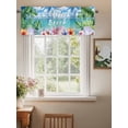 thumbnail image 2 of Tropical Valances for Windows, Rod Pocket Kitchen Valance Curtains - Soft & Washable Small Window Treatment for Living Room,&nbsp;Bathroom, Summer Ocean Starfish, 54x18inch, 2 of 9