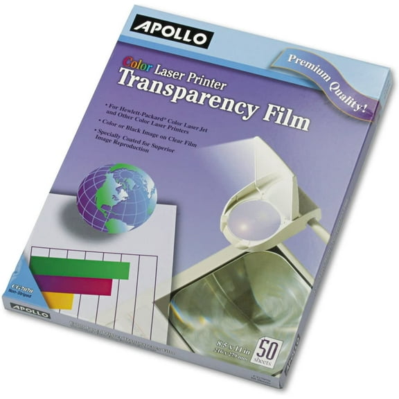 Transparency Film for Laser Printers, Color, 50 Sheets/Pack (VCG7070)