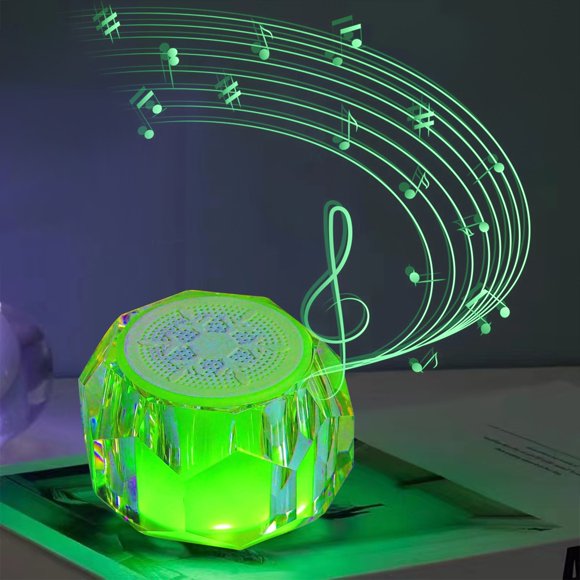 Birdeem Outdoor Lighting Products, Wireless Speaker Bluetooth, Crystas Light Wireless Bluetooth Speaker Crystals Colorful Lighting Creatives Desktop Home Outdoor Portable Sound System