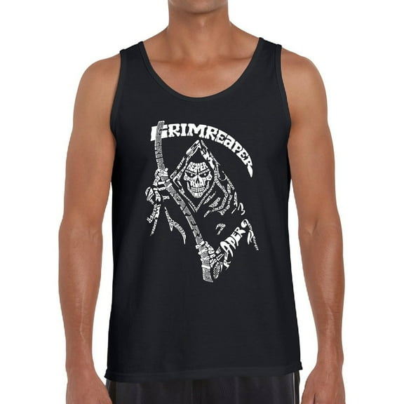 Men's Word Art Tank Top - Grim Reaper