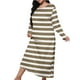 thumbnail image 2 of Women's Long Sleeve Casual Pajama Gown 100% Polyester Loose Fit Home Wear Beach Cover Up, 2 of 6