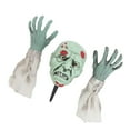 thumbnail image 3 of Zombie Face Arm Stakes Vivid Lifelike Green Zombie Stakes Props Halloween Scary Props Halloween Decorations, 3 of 21