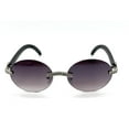 thumbnail image 3 of Sunglasses Men Hip Hop Diamond Rimless Shades Clear Lens, 3 of 4