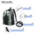 thumbnail image 3 of Disketp Floral Angelic White Wings Mochila de Lona Estampada, Mochila Escolar de Viaje Ligera para Estudiantes y Portátil-Small, 3 of 5