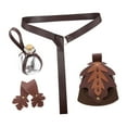 thumbnail image 4 of 5 piezas de cinturón medieval, bolsa, falda, senderismo, botella, accesorios de disfraz medieval para fiesta Marrón, 4 of 8