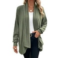 thumbnail image 3 of LilyLLL Womens Long Sleeve Open Front Draped Cardigan Jacket Spring Fall Coat Tops, 3 of 4