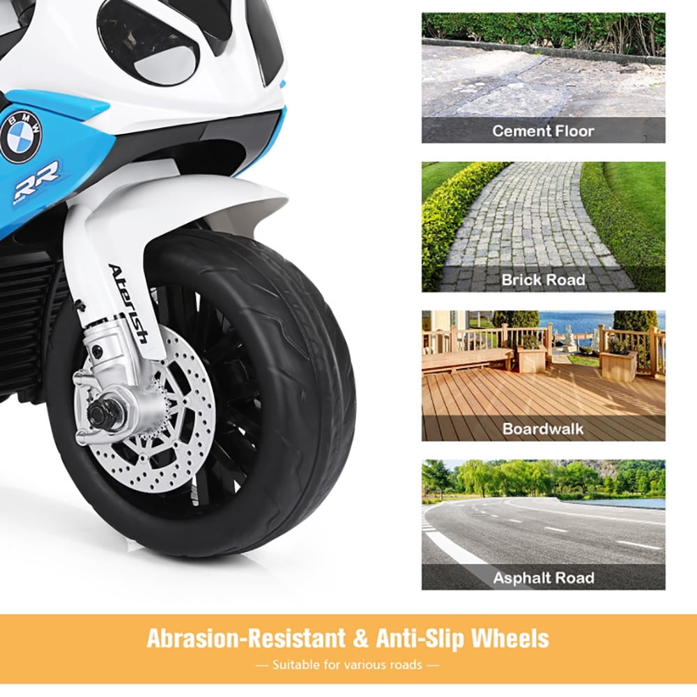 CIPACHO 6V Kids 3 Wheels Riding Electric Motorcycle, Battery Powered Electric Motorcycle Toy, Blue