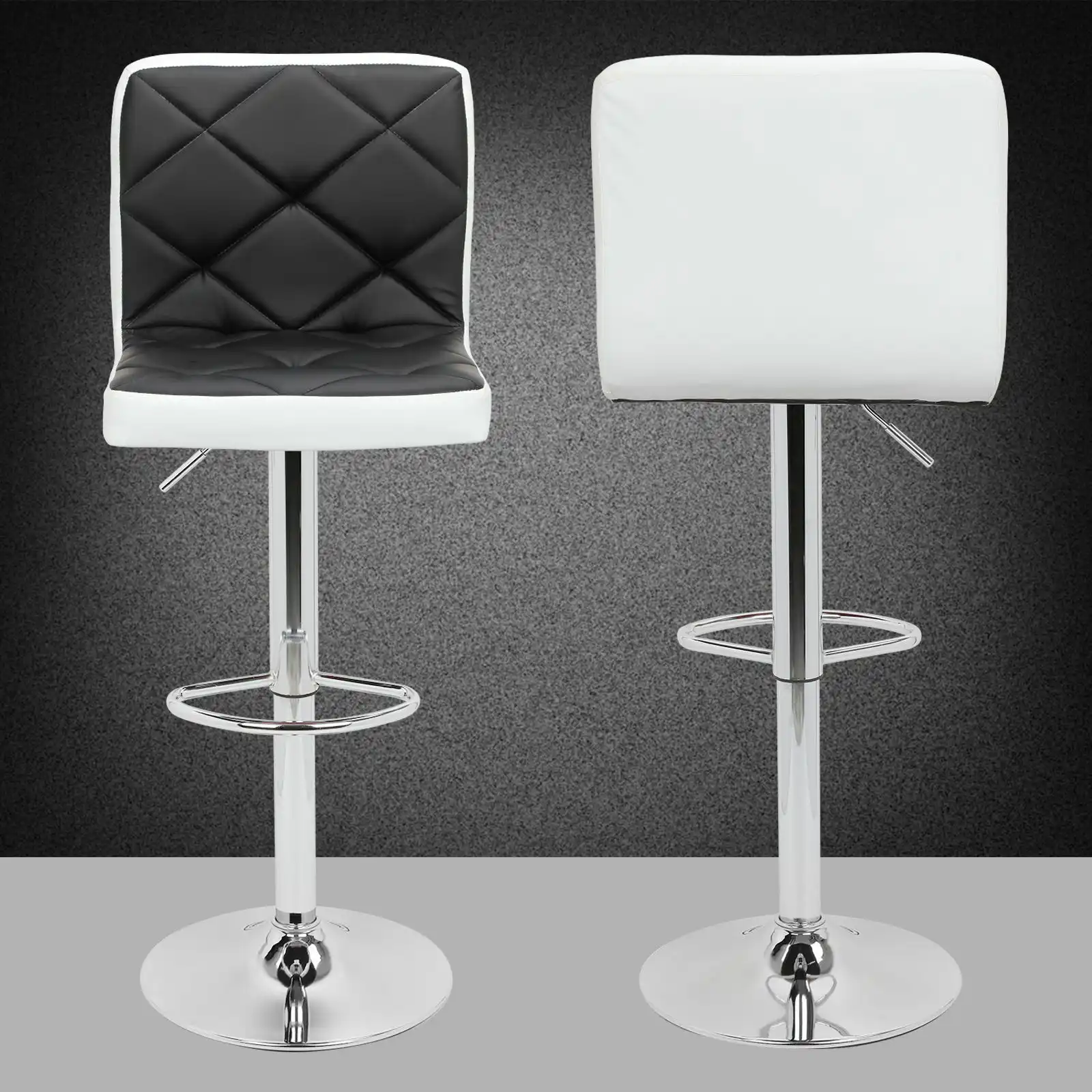 Magshion Modern Bar Stools Faux Leather Swivel Adjustable Barstools