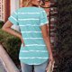thumbnail image 4 of Camisas de Cuello de Tripulación de Manga Corta para las Mujeres Plisado Mangas de Ruffle, Cuello Redondo Casual Primavera Y Blusa de Verano, 4 of 7
