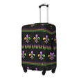 thumbnail image 2 of Easygdp Mardi Gras Fleur de Lis Print Elastic and Washable Suitcase Protective Cover with Hidden Zipper Fits 18-32 inch Luggage -Large, 2 of 9