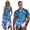 Blue Butterfly, variant on Yuyamidu Matching Hawaiian Outfits for Couples Womens Casual Dress Mens Beach Shirts Short Sleeve Button Up Shirt Flowy Asymmetrical Tank Dress Tiger Print
