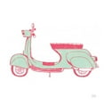 thumbnail image 2 of Towne, Oliver 15x15 Black Ornate Wood Framed with Double Matting Museum Art Print Titled - Road Trip Vespa Pink Green, 2 of 4