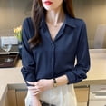thumbnail image 1 of Fashion elegant satin shirts solid color ladies shirts causal Women's Blouses Spring Long Sleeve Shirts Tops Blusas Mujer, 1 of 5